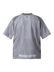 Sports Patchwork Jersey Letter Print T-shirt
