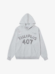 Graffiti Letters And Numbers Print Hoodie