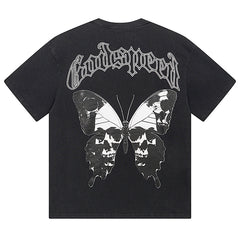 Godspeed Skeletons Butterfly T-Shirts #1026