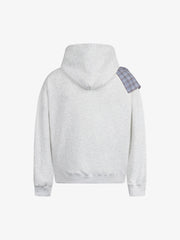 Retro Street Plaid Bow Stitching Hoodie
