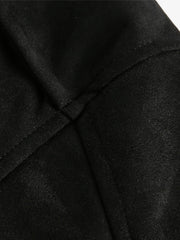 Suede Leopard-Trimmed Paneled Bomber Jacket
