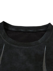 Oversized Graphic Suede Print T-Shirt