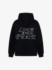 Colorful Beaded Letter Pattern Hoodie
