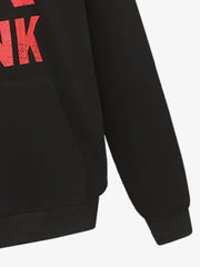 Prohibition Slogan Distressed Lettering Hoodie