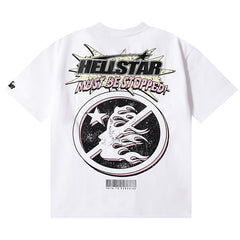 Hellstar Letter Printed T-Shirt White