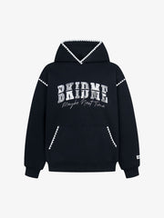 Heavy Lace Check Patch Embroidered Hoodie