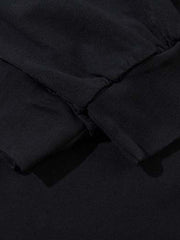 Gradient Hole Contrast Color Long Sleeve T-shirt