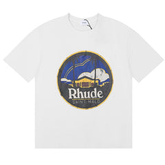 RHUDE Saint Malo Castle Print T-Shirts