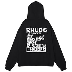 RHUDE Cartoon letter pattern printing Hoodie