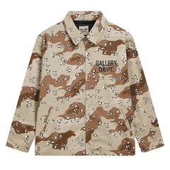 GALLERY DEPT letter print camouflage coach Jacket