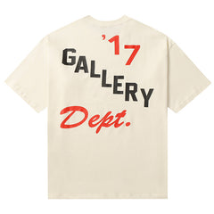 Gallery Dept Logo Printed T-Shirt Apricot Loose Fit