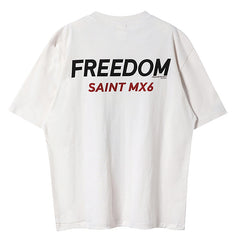 Saint Michael Cartoon Printed Vintage Washed T-Shirt