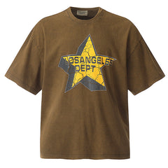GALLERY DEPT 1989 city logo limited crack five-pointed star T-Shirts