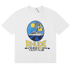 RHUDE Yacht Club Logo-Print Cotton-Jersey T-Shirts