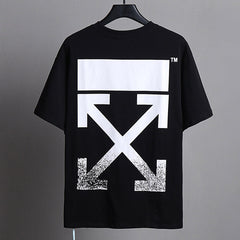 OFF WHITE Black and white printed arrow pattern T-Shirts