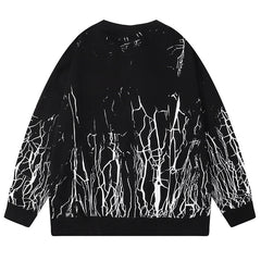 AMIRI Black Cracked Dye Sweatshirts