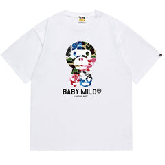 BAPE ABC Camo Crazy Baby Milo Tee