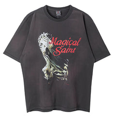 Saint Michael Letter Logo Printed T-Shirt