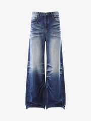 Washed Distressed Wrinkled Dyed Jeans