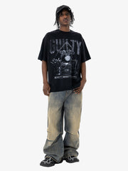 Vintage Chain Watch Print T-shirt