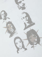 Portrait Print Long-sleeved T-shirt