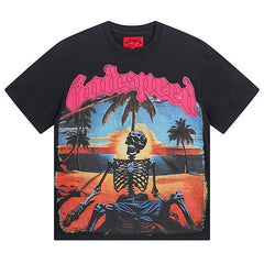 Godspeed Skeletons Pattern Printed T-Shirts #1052