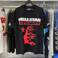 Hellstar Family Letter printed T-Shirt Black