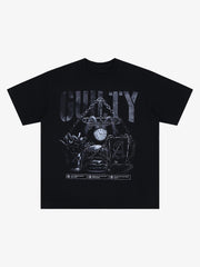 Vintage Chain Watch Print T-shirt