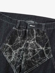 Deconstructed Split Tie-dye Jeans