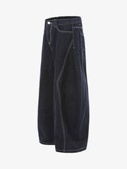 Vintage Topstitched Scimitar Jeans
