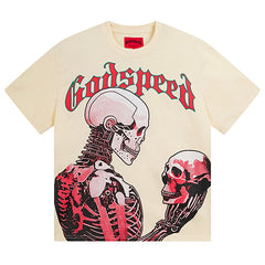 Godspeed Skeletons Pattern Printed T-Shirts #3060