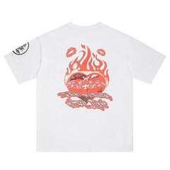 Hellstar Studios Portrait Flame Love Print T-Shirt