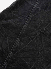 High Street Functional Structured Design Tie-Dye Baggy Jeans