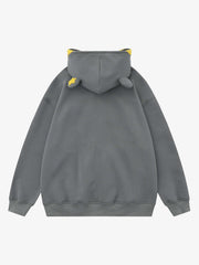 Thesupermade Star Embroidered Hooded Sweatshirt - 1843