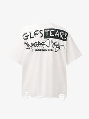 Retro Letter Lip Graphic T-Shirt