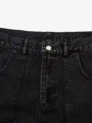 Grommet Design Multi-Pocket Cargo Jeans
