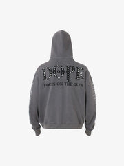 Thesupermade Rivet-adorned Graphic Hoodies