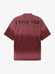 Distressed Gradient Lettering Print T-shirt