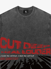 Original Cut Deep Graphic Print T-Shirt