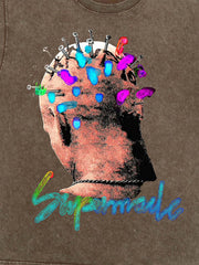 Thesupermade Street Artistic Painted Portrait T-shirt