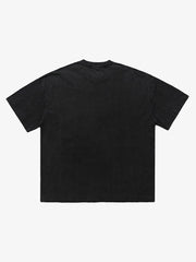 Street Washed Portrait Print T-shirt