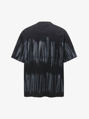 Oversized Tie-Dye Embroidered Letter T-Shirt