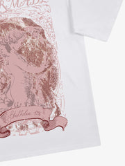 Thesupermade Mottled Angel Street Hip-Hop T-shirt - 2129