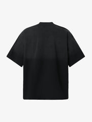 Distressed Gradient Letter Print Crew Neck T-shirt