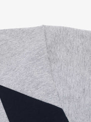 Retro Contrast Color Embroidered Letter T-shirt