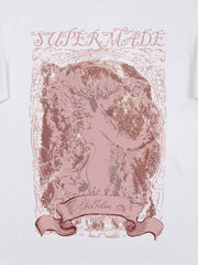 Thesupermade Mottled Angel Street Hip-Hop T-shirt - 2129